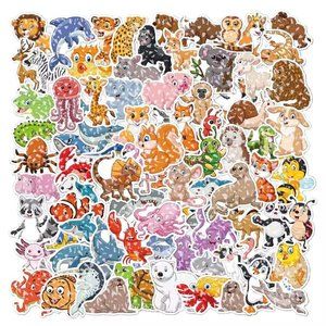 NEW-Vinyl Cute Animal Stickers-STIKTOK brand-Waterproof-Holographic stickers